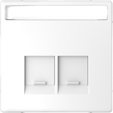 Центральна плата для розетки Schneider Electric із роз’ємом RJ45,
2 пости, білий лотос , MERTEN D-Life Schneider Electric MTN4574-6035