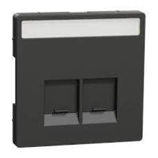Центральна плата для розетки Schneider Electric із роз’ємом RJ45,
2 пости ,Антрацит , MERTEN D-Life Schneider Electric MTN4574-6034