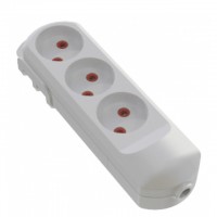 Колодка 3 гнізда без заземлення NEOMAX