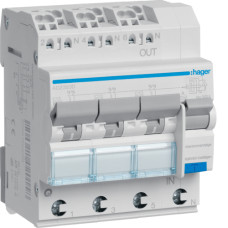 Диференційний автоматичний вимикач 3x(1P+N) 6kA C-13A 30mA тип-А QuickConnect