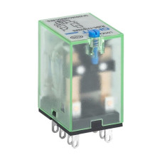 Реле проміжне із кнопкою тест NJDC-17(D)/2Z PLU DC12V з LED інд. 10A 2 групи кон-тів