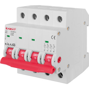 Вимикач навантаження на DIN-рейку e.is.4.63, 4р, 63А