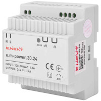 Блок живлення на DIN-рейку e.m-power.30.24 30Вт, DC24В