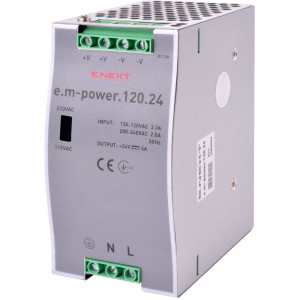 Блок живлення на DIN-рейку e.m-power.120.24 120Вт, DC24В