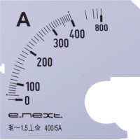 Шкала до амперметра щитового e.meter72.a400.scale АС 400А 72х72мм