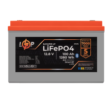 Акумулятор LP LiFePO4 12,8V - 100 Ah (1280Wh) (BMS 100A/50А) пластик LCD Smart BT