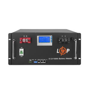 Акумулятор LP LiFePO4 48V (51,2V) - 100 Ah (5120Wh) (Smart BMS 100A) з LCD RM