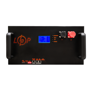 Акумулятор LP LiFePO4 51,2V - 100 Ah (5120Wh) (BMS 200A/100А) з LCD метал Smart RM RS485/CAN