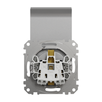Розетка з заземленням, зі шторками та кришкою Алюміній Sedna Design Schneider Electric SDD113024