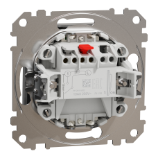 Одноклавішний вимикач з LED підсвіткою Алюміній Sedna Design Schneider Electric SDD113101L