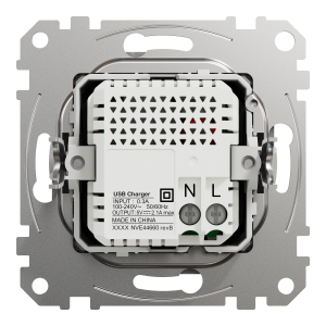 USB розетка тип A+A 2,1A Алюміній Sedna Design Schneider Electric SDD113401