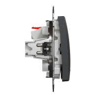 Одноклавішний вимикач з LED підсвіткою Чорний Sedna Design Schneider Electric SDD114101L