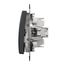 Одноклавішний кнопковий перемикач, Sedna Design & Element, Чорний, SDD114116, Schneider Electric
