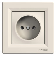 РОЗЕТКА БЕЗ ЗАЗЕМЛЕННЯ КРЕМ ASFORA