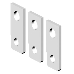 Перехідник шинний ZB2 630/3 (компл. 3 шт., прямі)