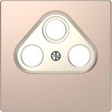 Центральна накладка TV розетки, 2/3 отвори, Нікель Merten System Design, Schneider Electric MTN4123-6050