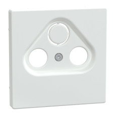 Центральна накладка TV розетки, 2/3 отвори, нержавіюча сталь  Merten System Design, Schneider Electric MTN4123-6035