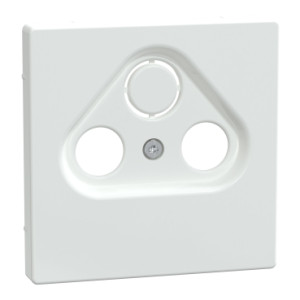 Центральна накладка TV розетки, 2/3 отвори, нержавіюча сталь  Merten System Design, Schneider Electric MTN4123-6035