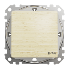 Перемикач однокавішний, Sedna Design & Element з захистом IP44, Береза - імітація дерева, SDD280106, Schneider Electric