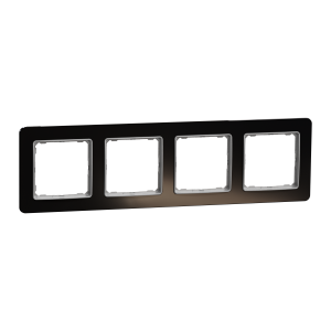 Рамка 4-постова  Штучне чорне скло Sedna Elements Schneider Electric SDD361804