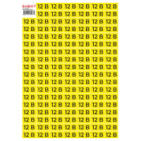 Самоклеюча наліпка "12В" e.sticker.voltage.12.1 (40х20мм) 102 шт/аркуш