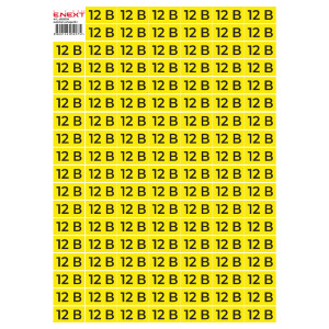 Самоклеюча наліпка "12В" e.sticker.voltage.12.1 (40х20мм) 102 шт/аркуш