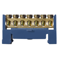 Нульова шина з ізолятором на Din-рейку BC-507 6х9 7 отв.