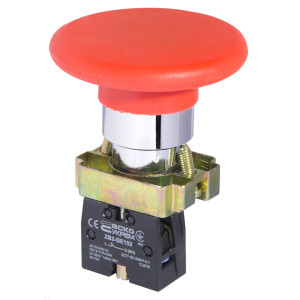 Кнопка "грибок" (d 60 мм) "Стоп" червона XB2-BR42