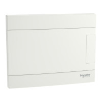 Щит пластиковий Easy9 EU, врізний, 1 ряд 8 модулів, білі двері,EZ9EUB108, Schneider Electric