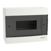Щит пластиковий Easy9 EU, навісний, 1 ряд 8 модулів, димчасті двері, EZ9EUC108, Schneider Electric