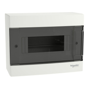 Щит пластиковий Easy9 EU, навісний, 1 ряд 8 модулів, димчасті двері, EZ9EUC108, Schneider Electric