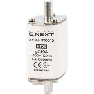 Запобіжник плавкий e.fuse.NT00.10, габарит 00, 10А
