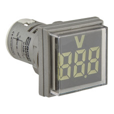 Світлосигнальна арматура з індикатором напруги (АС) серії U-ADM-V D22мм, квадратна, біла