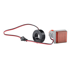 Світлосигнальна арматура з індикатором напруги (АС) та струму серії U-ADM-VA D22мм, квадратна, червона