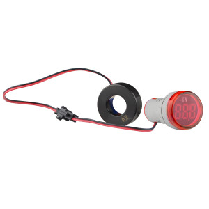 Світлосигнальна арматура з індикатором споживаної потужності тип А серії U-ADM-W D22мм, кругла, червона