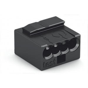 Мікро-клема для розподільчих коробок WAGO на 4 провідника 243-204 темно-сіра