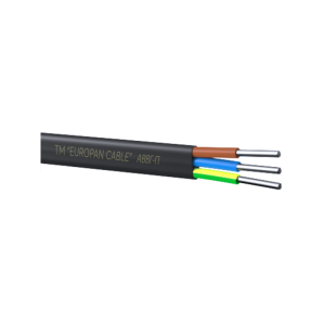 Кабель АВВГ-П-0,66 2х2,5 силовий алюмінієвий EUROPAN CABLE Відрізок 15м