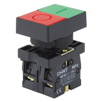 Кнопка подвійна NP2-EL8325 без підсвідки 1НВ+1НЗ IP40