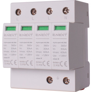 Пристрій для захисту від імпульсних перенапруг e.pro.spd.4B.385, 4P, клас В
