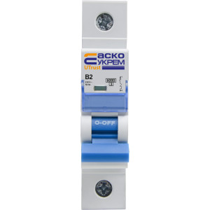 Модульний автоматичний вимикач UTrust 1р 2А B 6kА