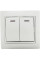Вимикач 2-кл. з підсвічуванням BBсб10-2-1-Fl-W (білий)