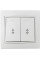 Вимикач 2-кл. прохідний ВВпсб10-2-0-Fl-W (білий)