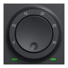 Термостат кімнатний, вбудованний датчик 8А антрацит, Unica New, Schneider Electric, NU350153