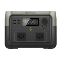 Зарядна станція EcoFlow RIVER 2 Max (512 Вт·год), (ємність - 576Вт-год, потужність 500Вт, (сплеск - 1200Вт)) розетки швейцарія з перехідниками. 