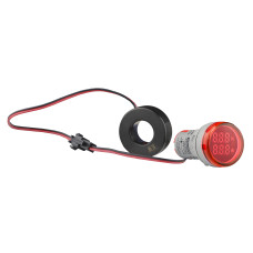 Світлосигнальна арматура з індикатором споживаної потужності тип B серії U-ADM-W D22мм, кругла, червона