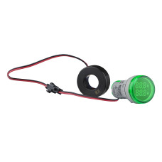 Світлосигнальна арматура з індикатором споживаної потужності тип B серії U-ADM-W D22мм, кругла, зелена