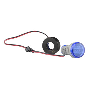 Світлосигнальна арматура з індикатором споживаної потужності тип B серії U-ADM-W D22мм, кругла, синя