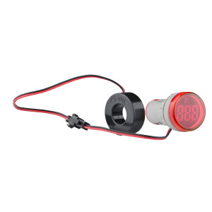 Світлосигнальна арматура з індикатором струму серії U-ADM-A D22мм, кругла, червона