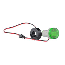 Світлосигнальна арматура з індикатором струму серії U-ADM-A D22мм, кругла, зелена