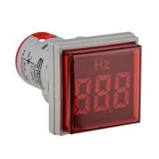 Світлосигнальна арматура з індикатором частоти серії U-ADM-Hz D22мм, квадратна, червона